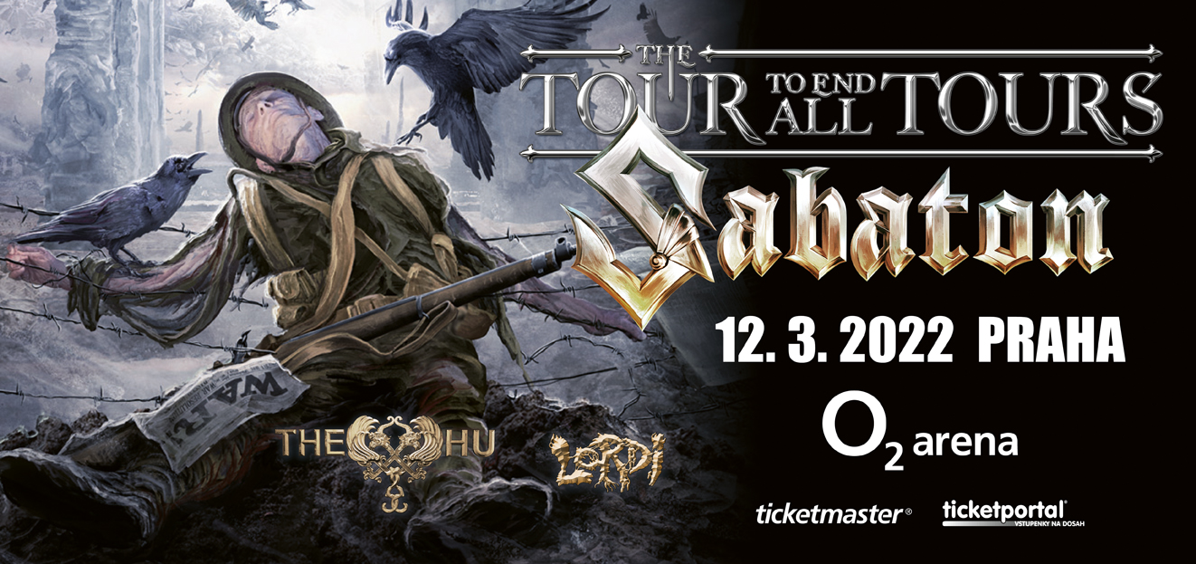 Thumbnail # SABATON will go on a big European tour “The Tour To End All Tours” in the spring 2022 and one stop belongs to the Czech Republic! In Prague, O2 arena, March 12, 2022!