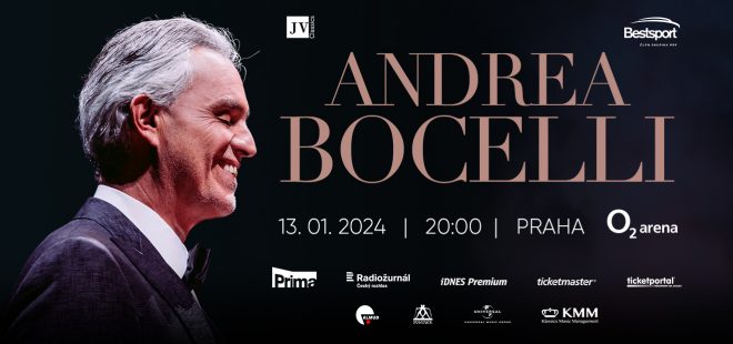 Andrea Bocelli vystoupí v pražské O2 areně 13. ledna 2024