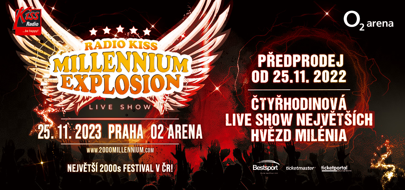 Thumbnail # Radio Kiss MILLENNIUM EXPLOSION už zítra zahajuje předprodej