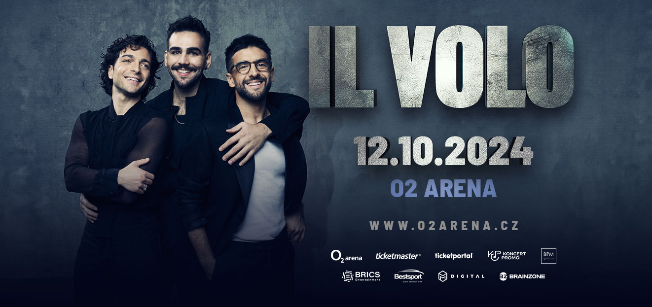 The world-famous Italian pop-opera trio IL VOLO will come to Prague to  enchant the Czech audience on the stage of the O2 arena – O2 arena