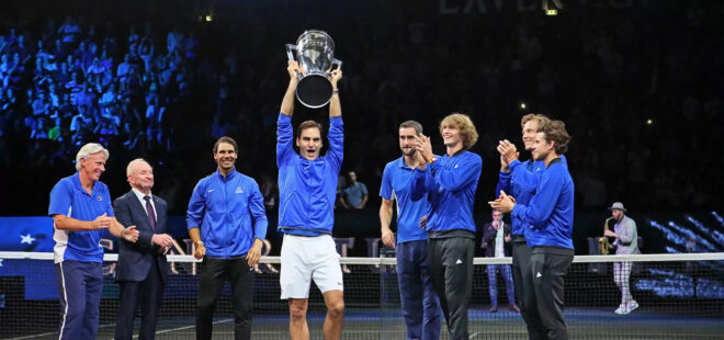 Legendární tenisový turnaj Laver Cup se odehrál v roce 2017 v pražské O2 areně