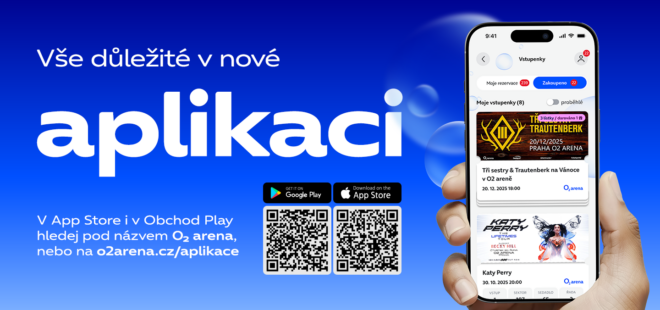O2 arena představuje novou mobilní aplikaci. Jednu bránu do světa tří hal a nezapomenutelných zážitků