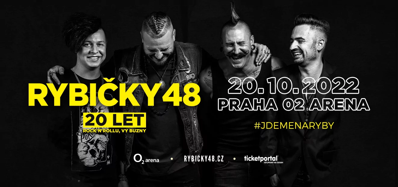 Thumbnail # Kapela Rybičky 48 plánuje koncertní pauzu a přesouvá svůj velkolepý koncert v O2 areně na 20.10.2022